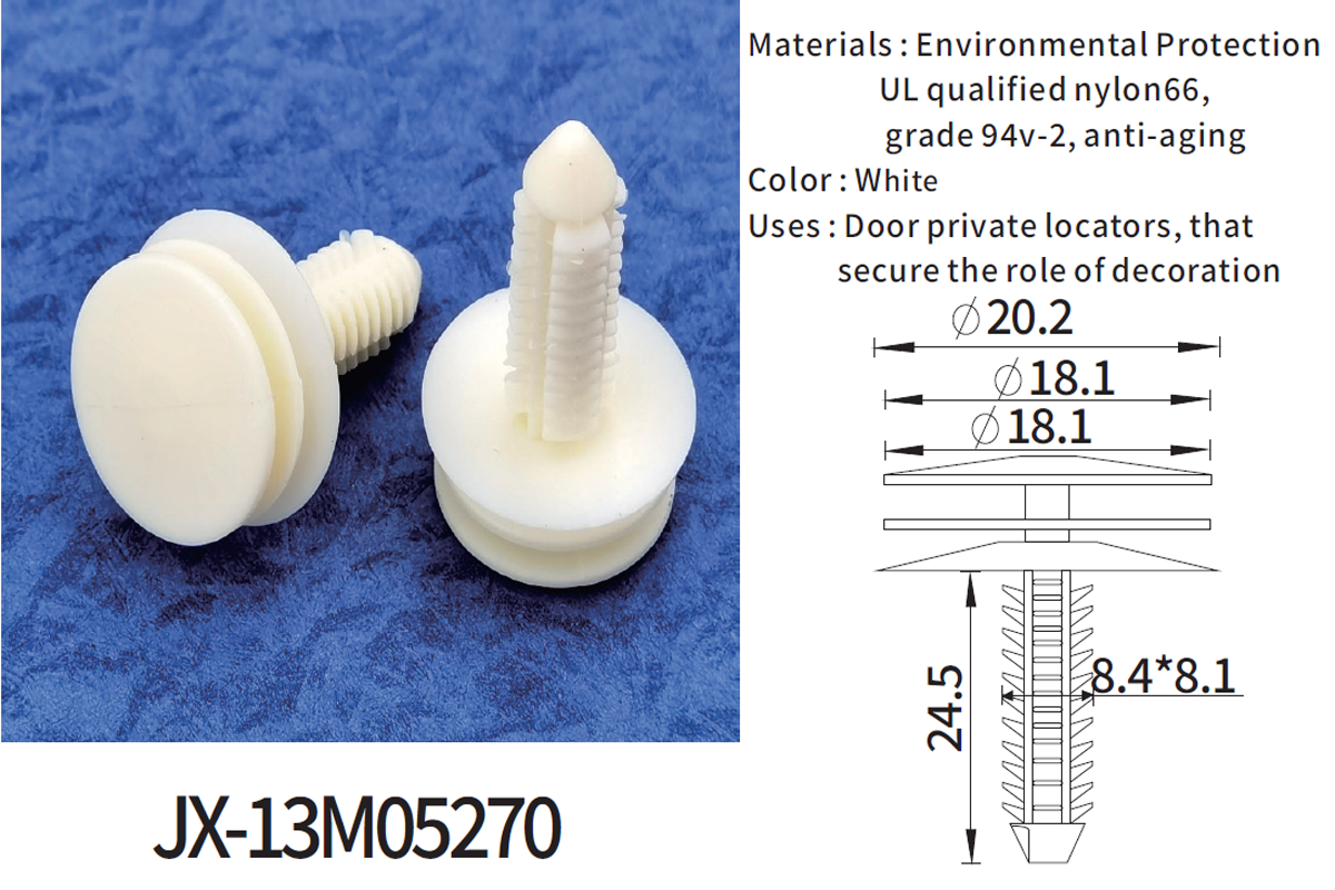 JX-13M05270 自動車用一般プラスチック有刺鉄線プッシュリベットファスナー