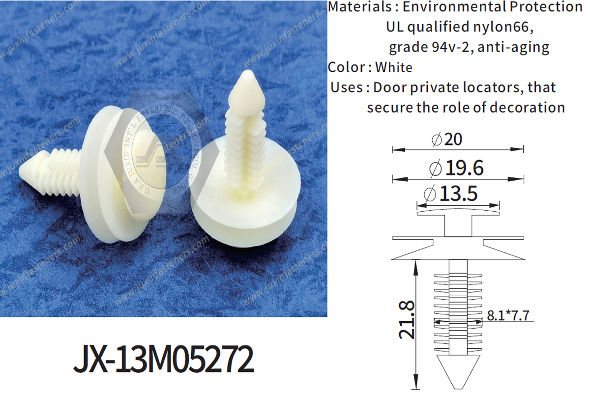 JX-13M05272 自動車用一般プラスチック有刺鉄線プッシュリベットファスナー