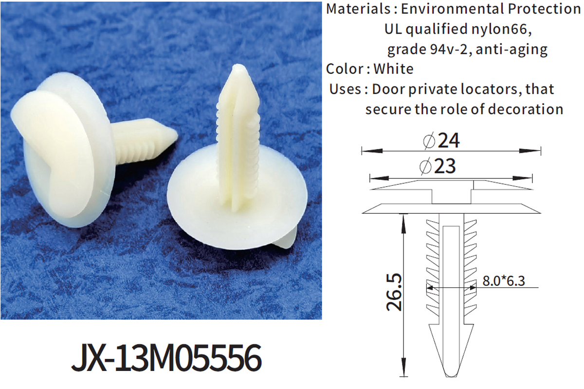 JX-13M05556 自動車用一般プラスチック有刺鉄線プッシュリベットファスナー
