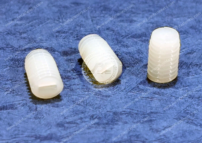 プラスチックナイロン平先止めねじ&メートルマイナスプラスチック平先止めねじ